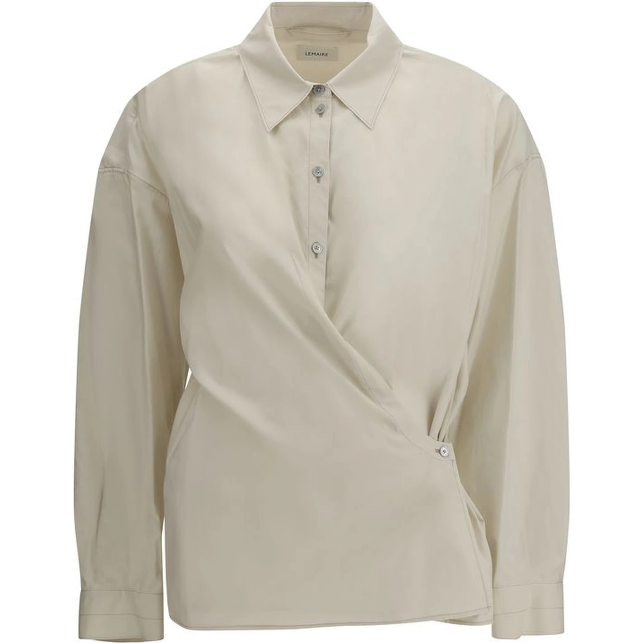Beige Cotton Dress Shirt