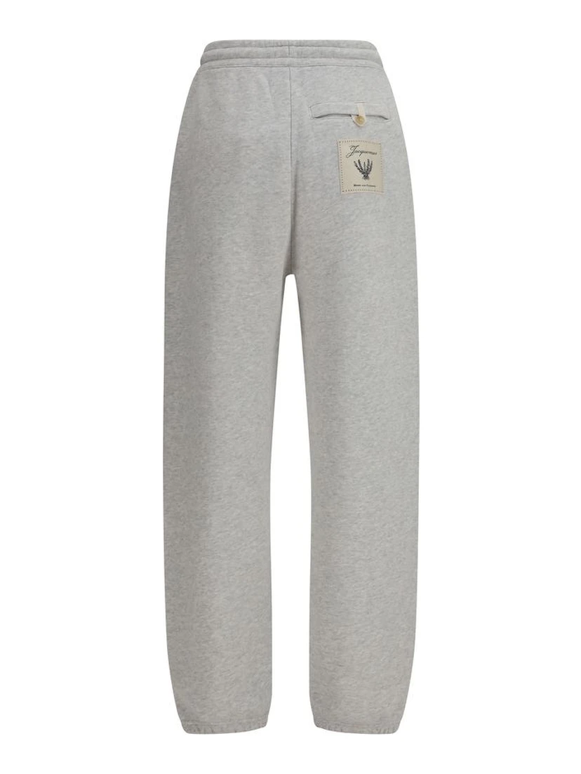 Gray Cotton Casual Pants