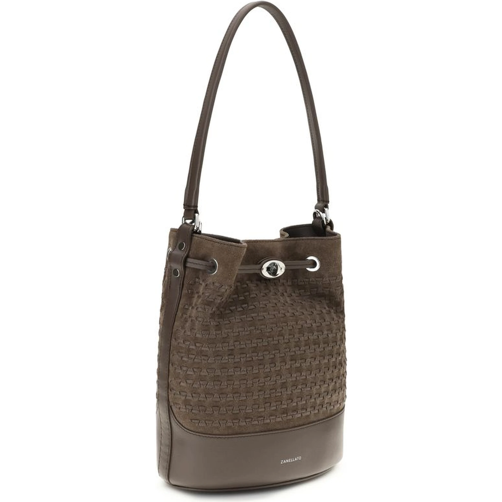Brown Calf Leather Bos Taurus Handbag
