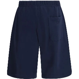 Blue Cotton Bermuda Shorts