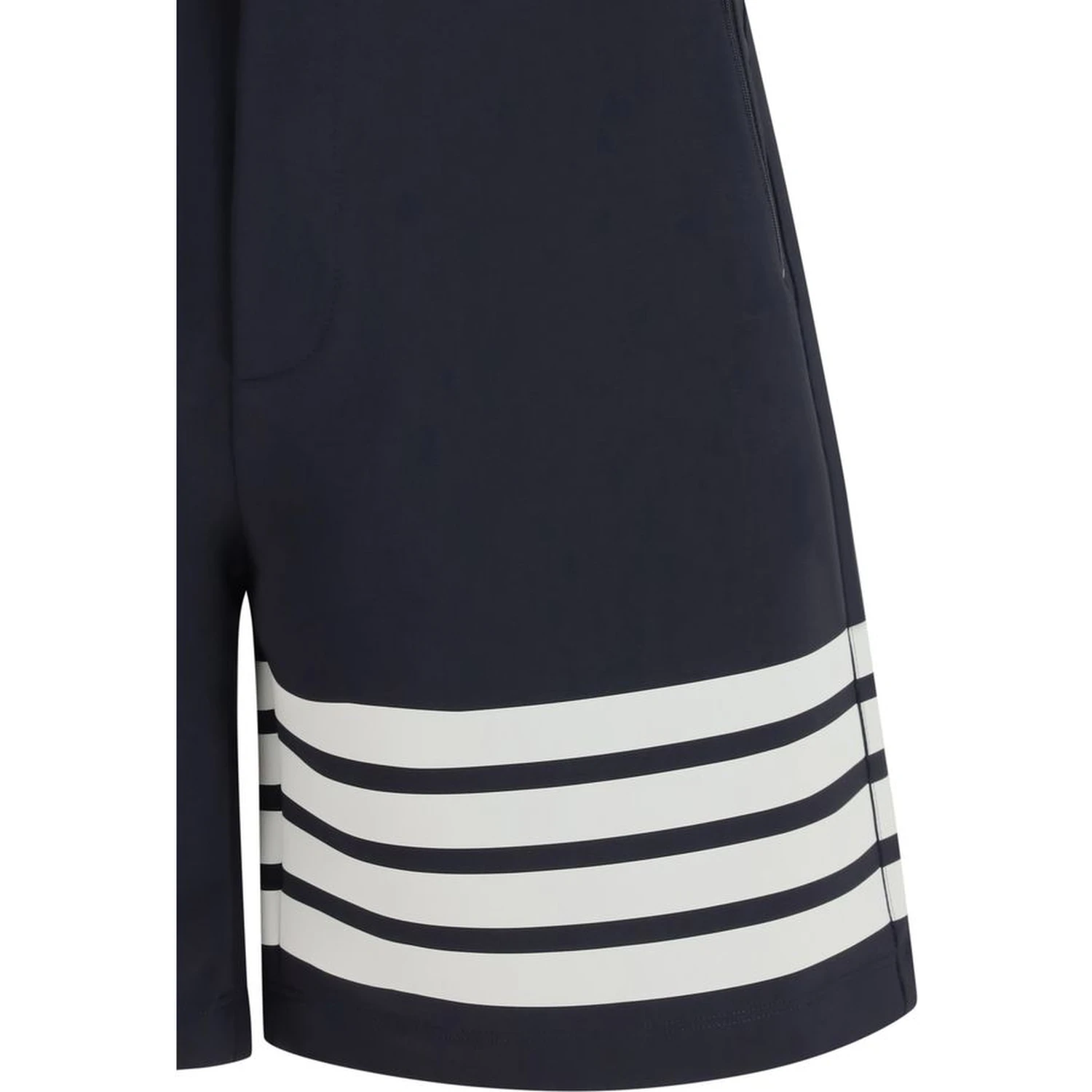 Blue Viscose Bermuda Shorts