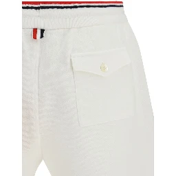 White Cotton Bermuda Shorts