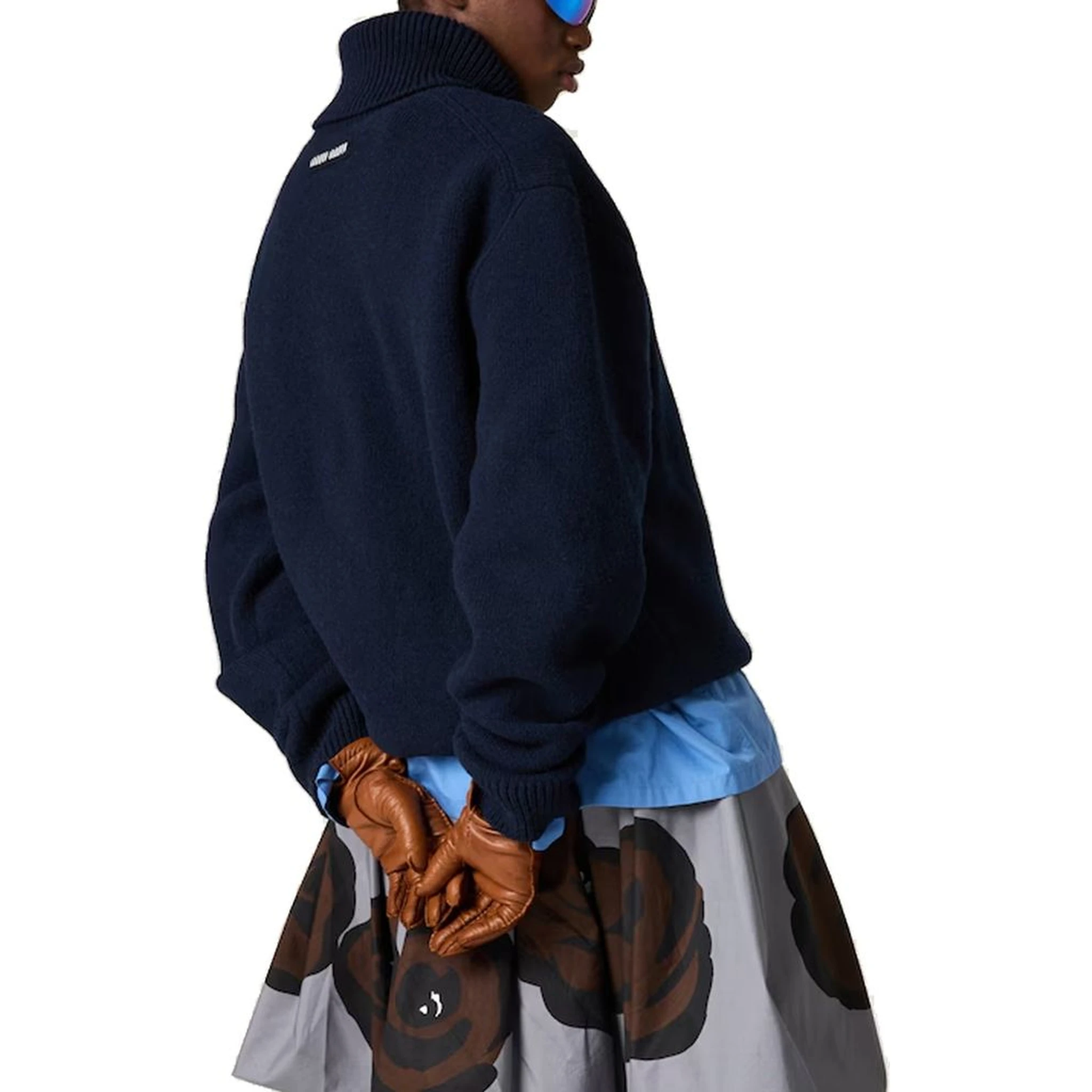 Blue Cashmere Turtleneck