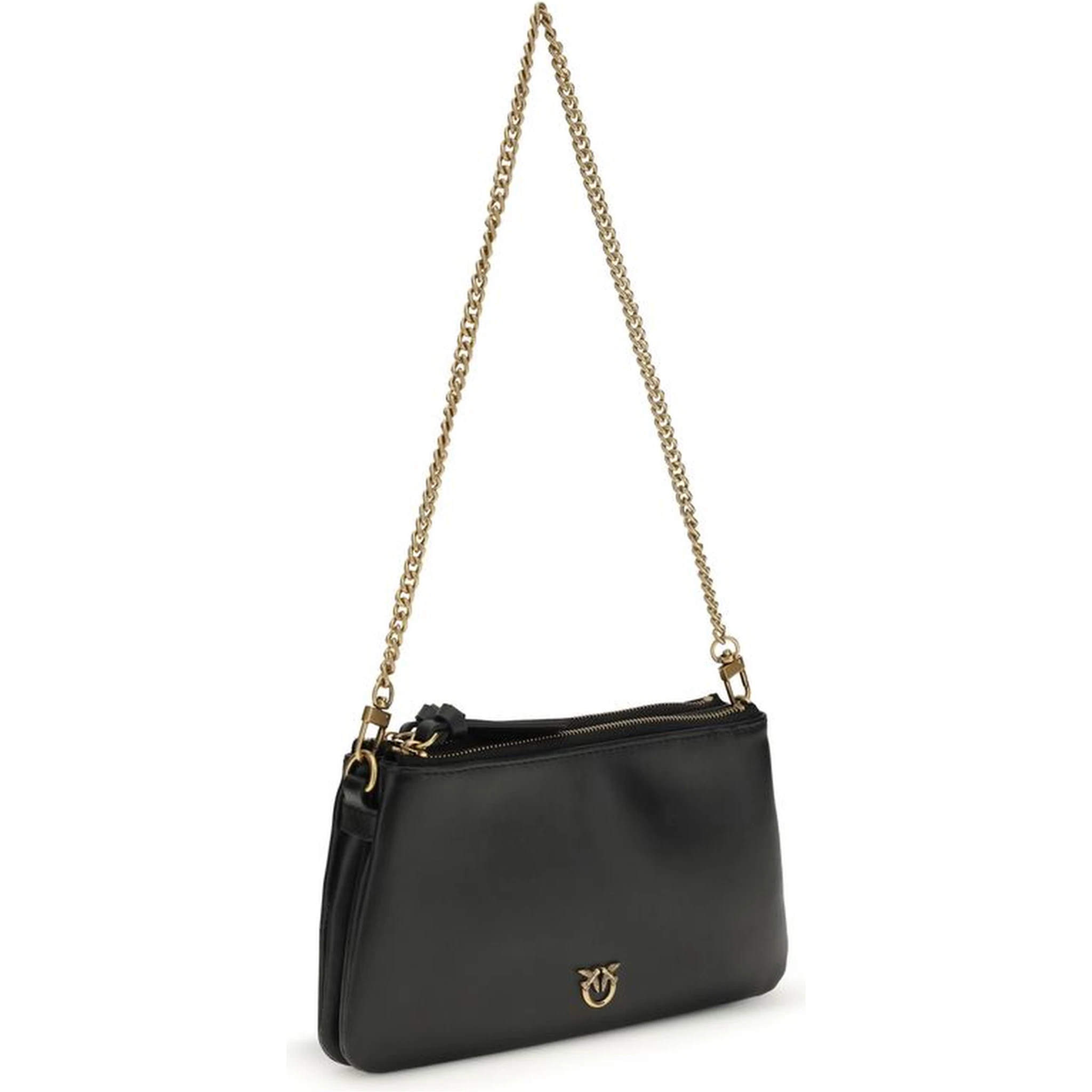 حقيبة كتف بوس توروس من جلد العجل الأسود