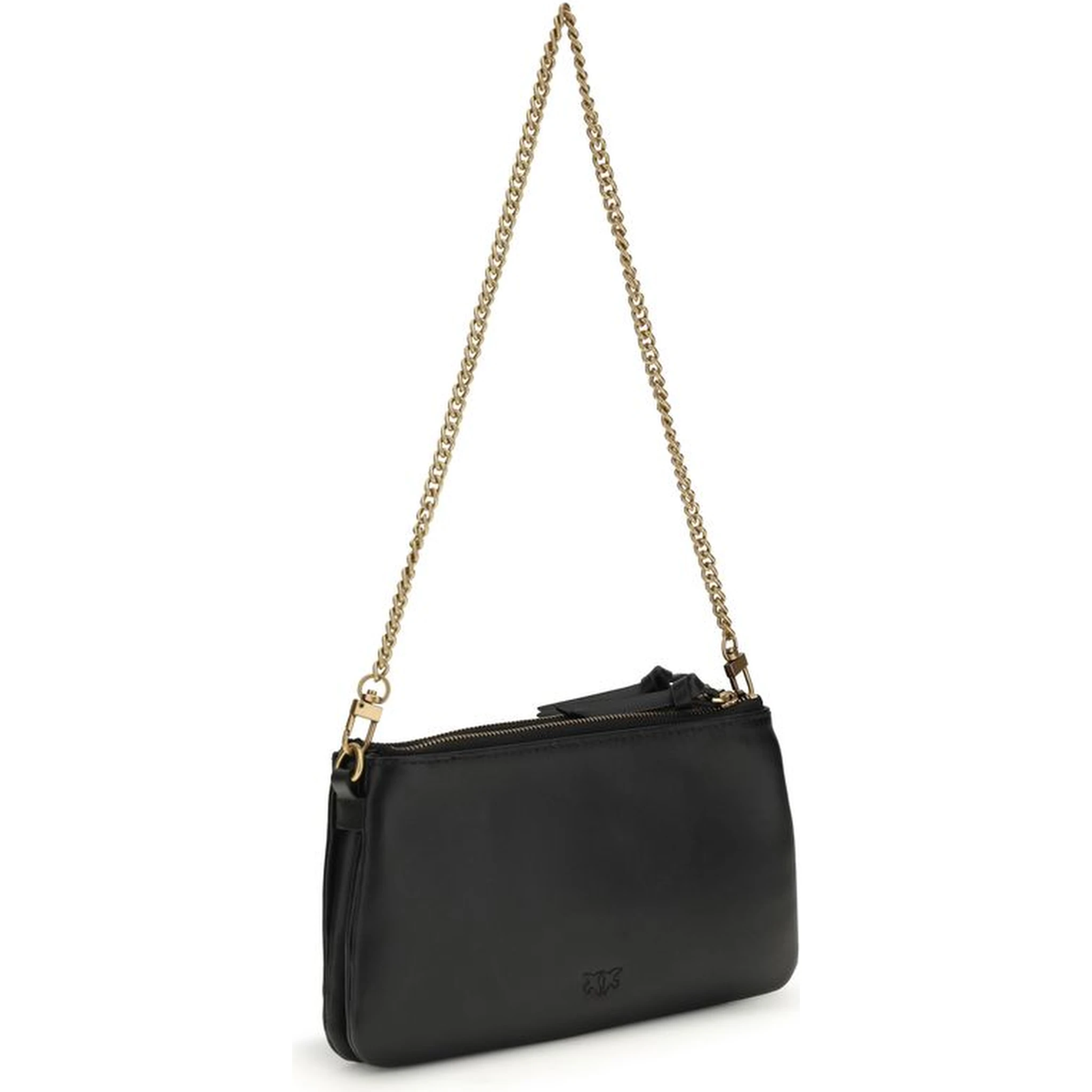 حقيبة كتف بوس توروس من جلد العجل الأسود