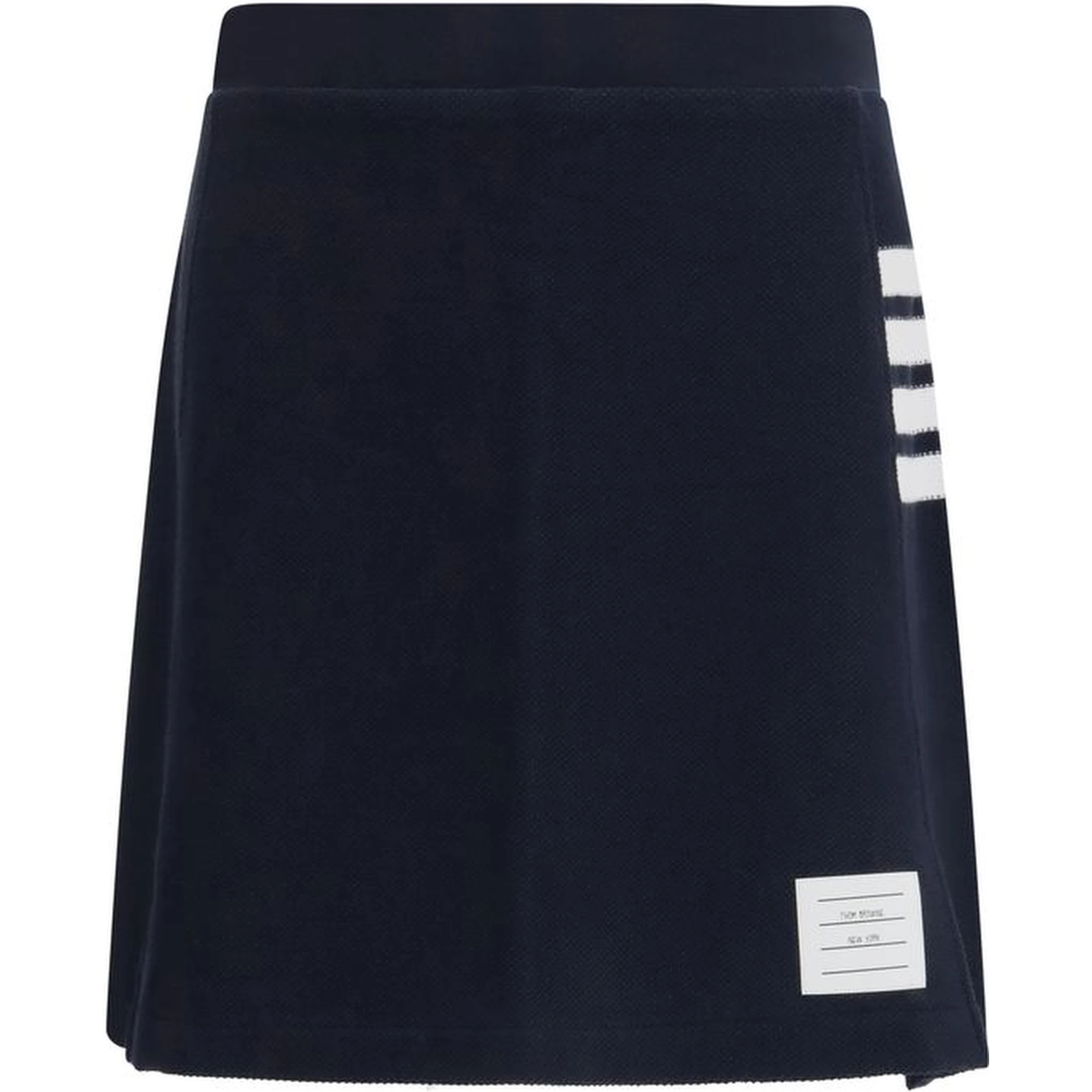 Blue Cotton Mini Skirt