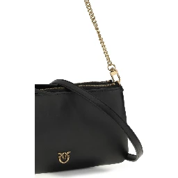 حقيبة كتف بوس توروس من جلد العجل الأسود