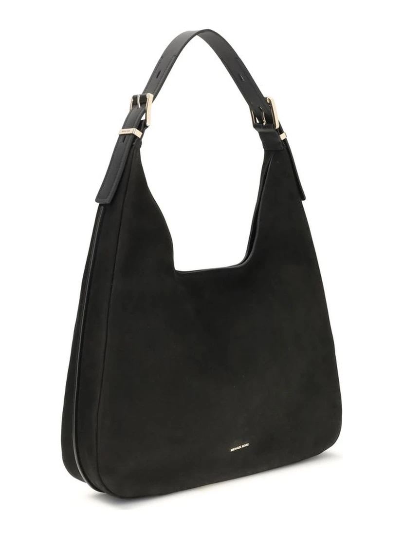 حقيبة كتف بوس توروس من جلد العجل الأسود