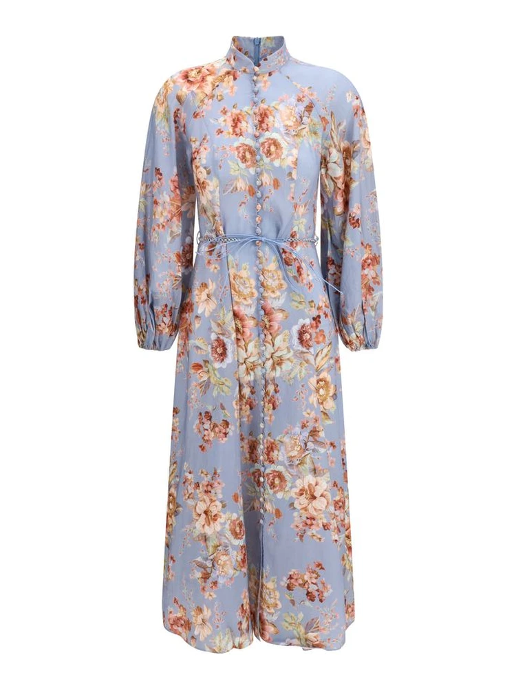 Multicolor Linen Long Dress