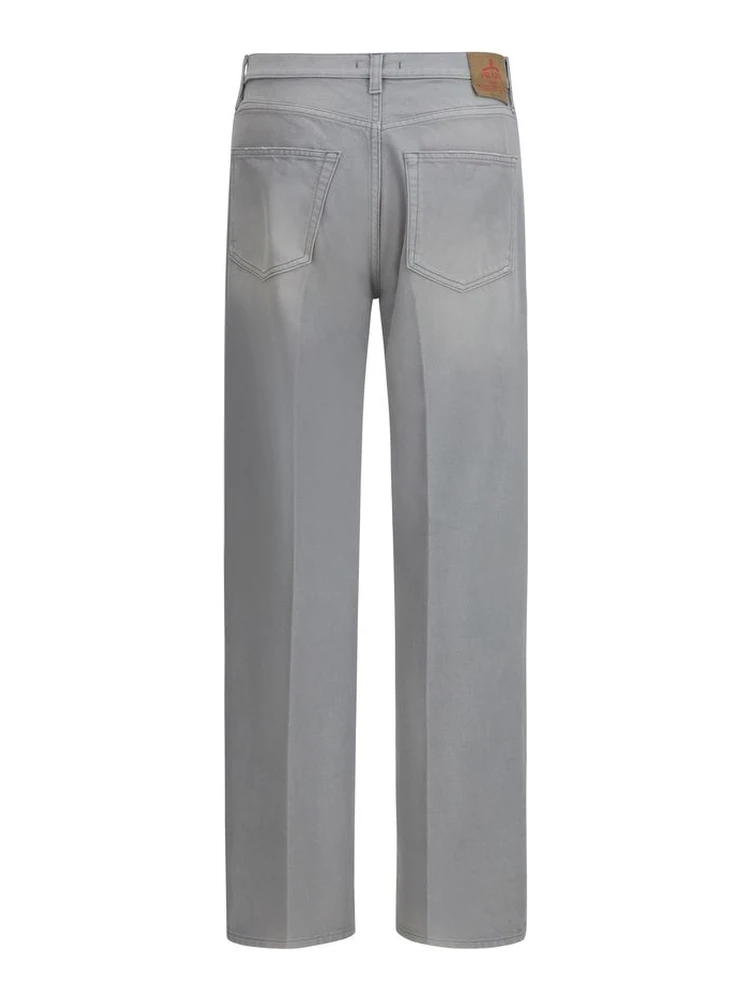Gray Cotton Straight-Leg Jeans alternative