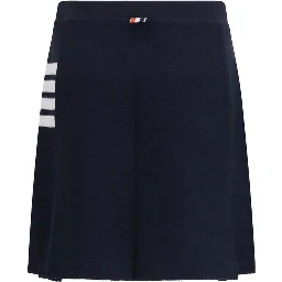 Blue Cotton Mini Skirt