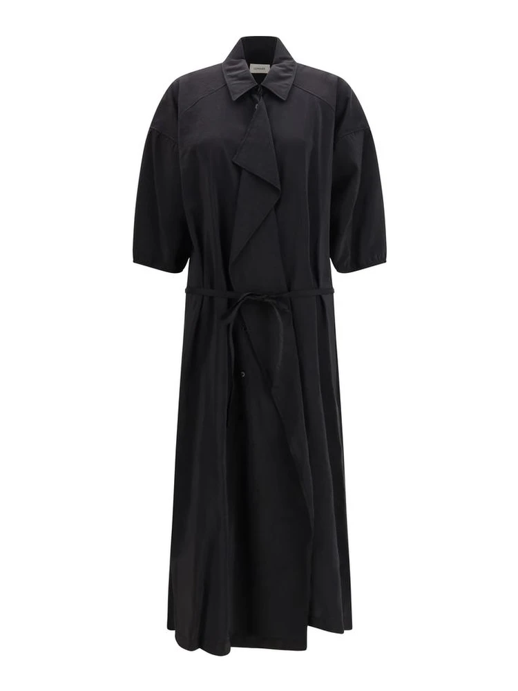Black Silk Casual Dress