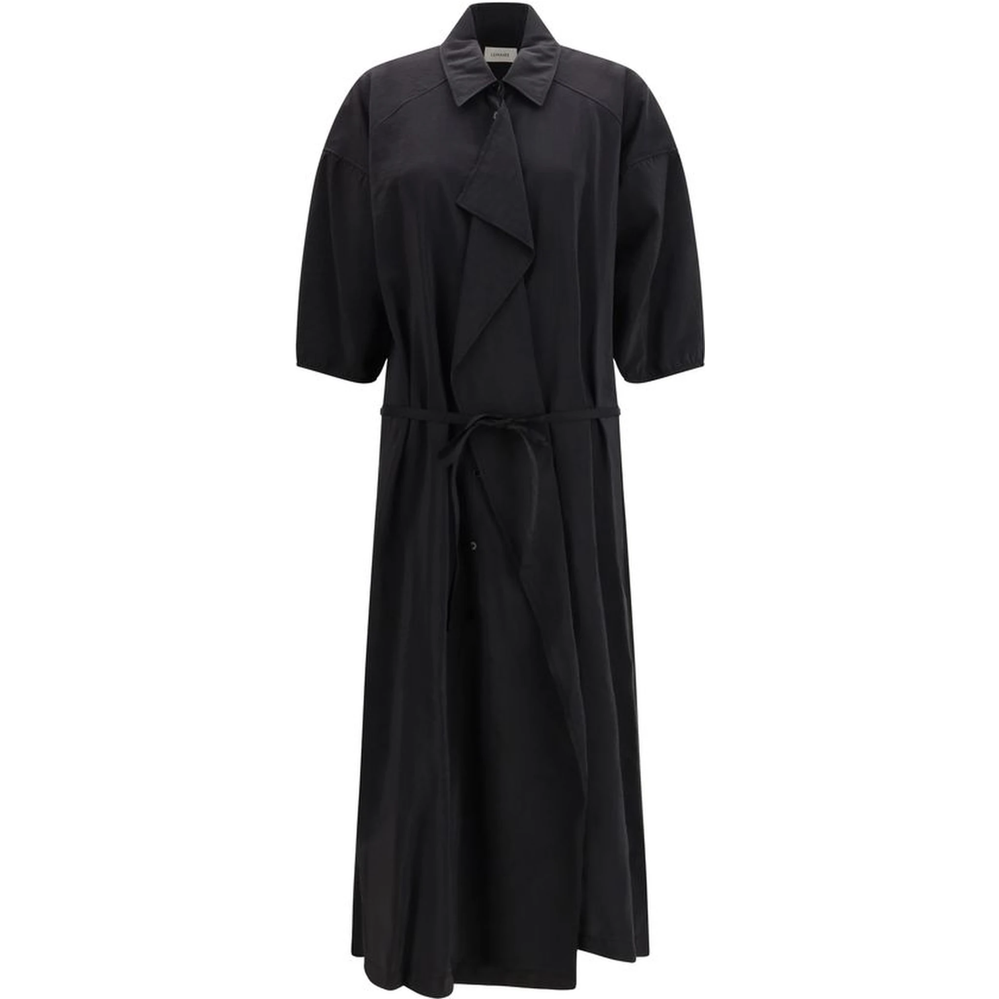 Black Silk Casual Dress