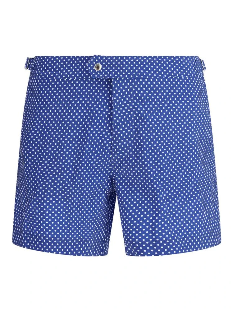 Blue Polyester Shorts
