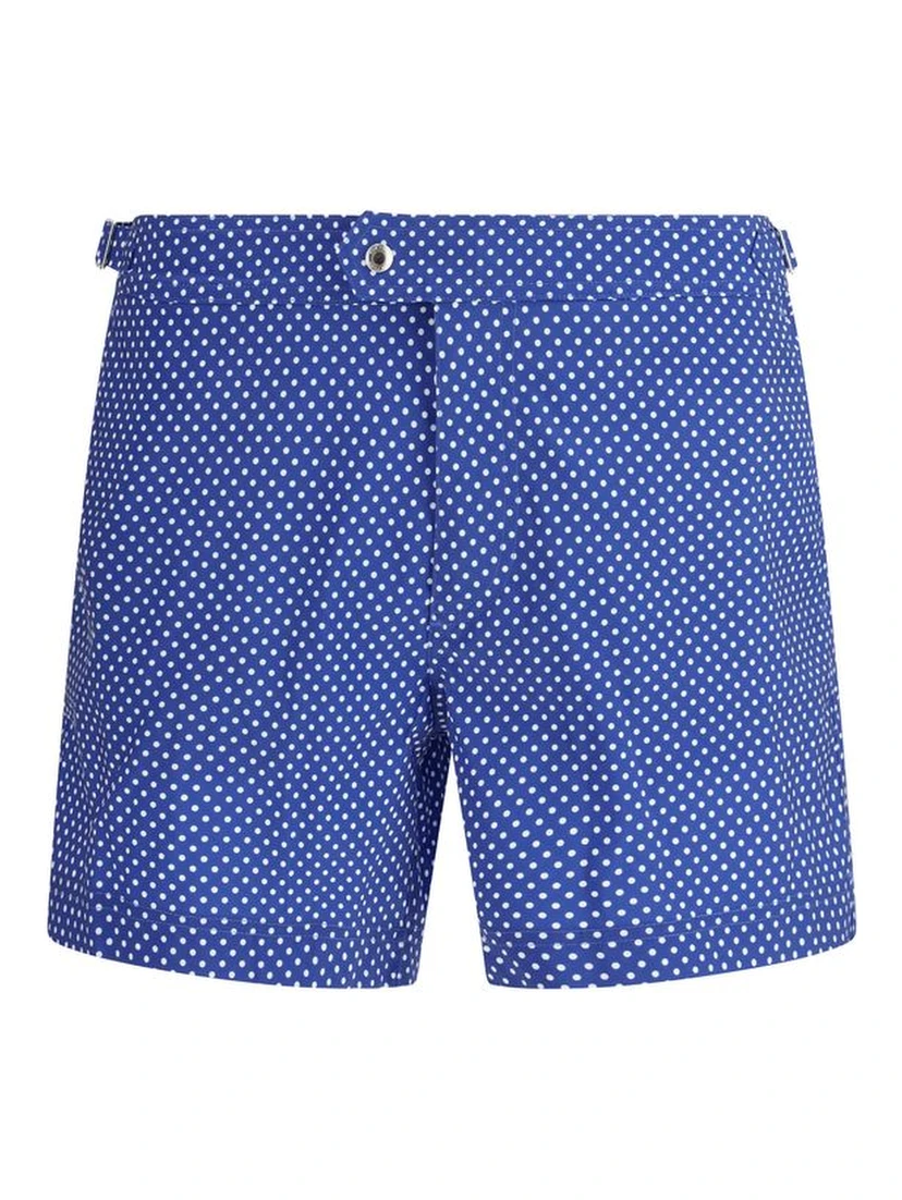 Blue Polyester Shorts