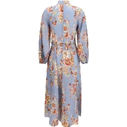 Multicolor Linen Long Dress