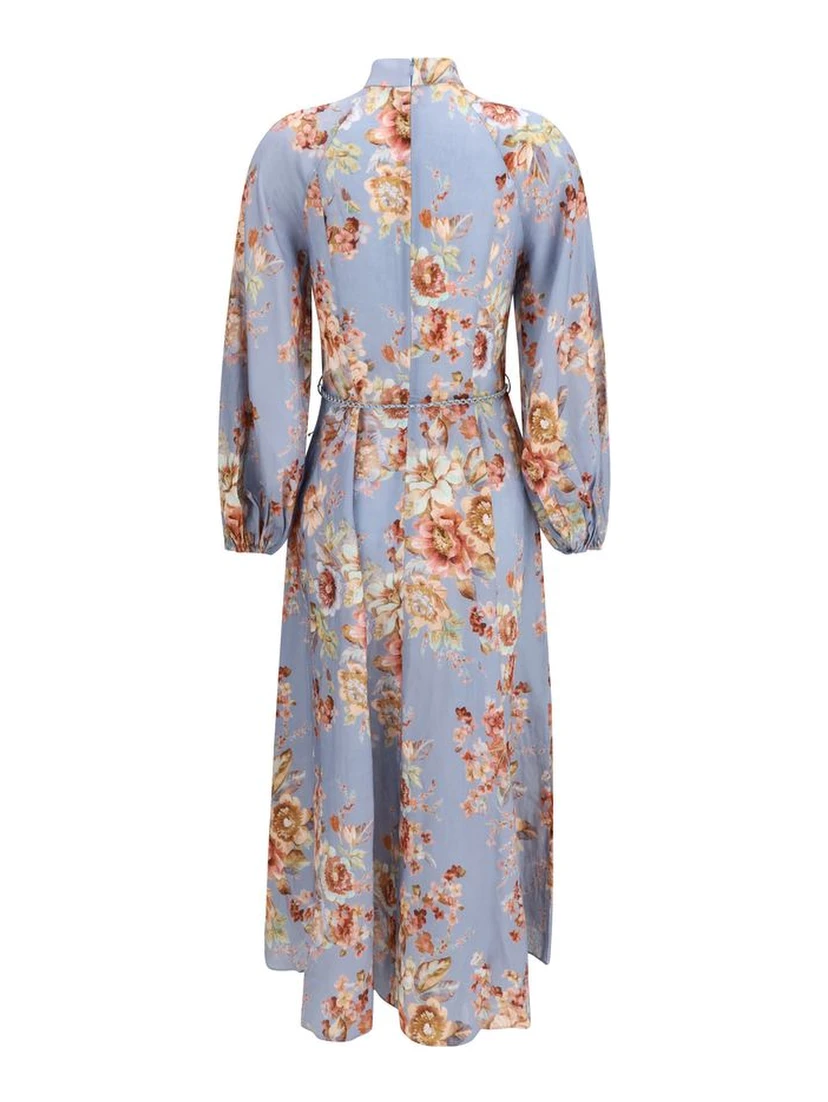 Multicolor Linen Long Dress