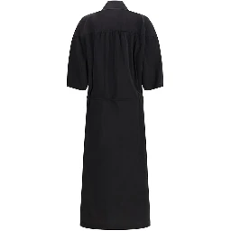 Black Silk Casual Dress