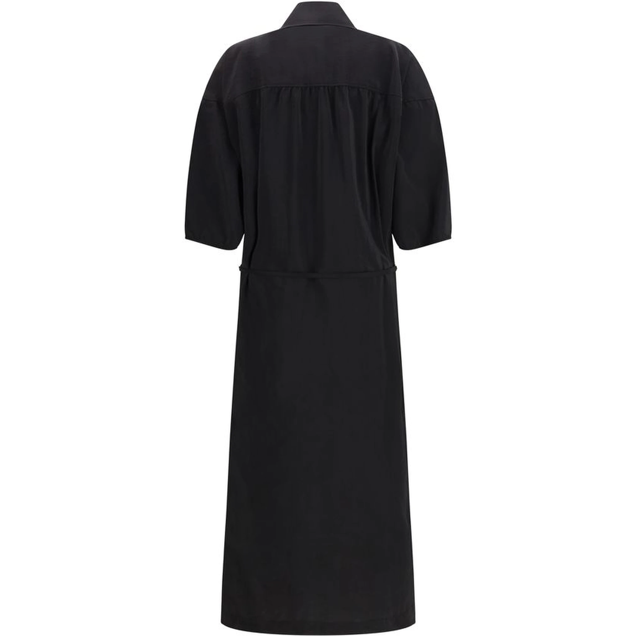 Black Silk Casual Dress