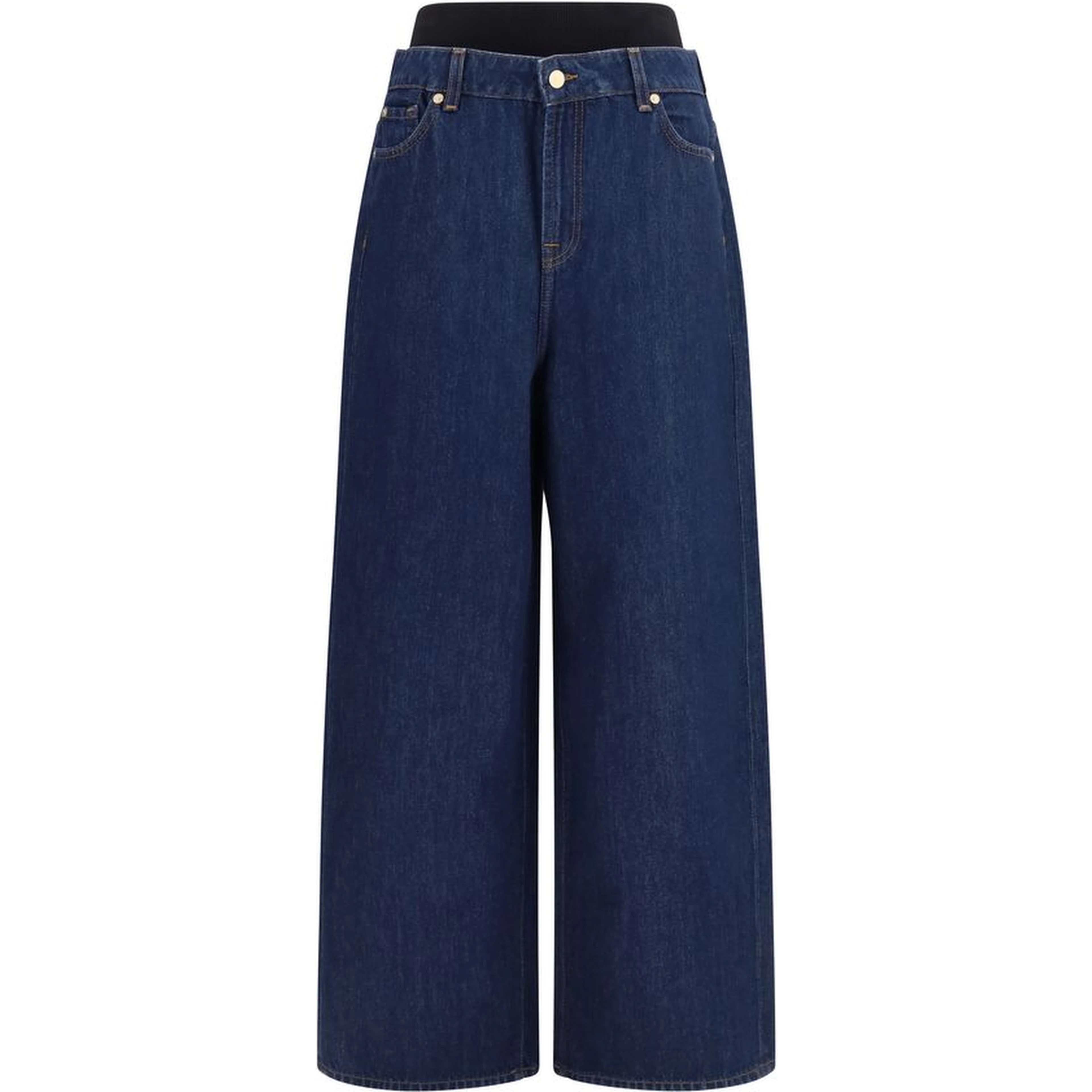Blue Cotton Relaxed Fit Jeans