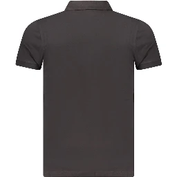 Black Cotton Men's Polo Shirt