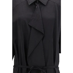 Black Silk Casual Dress