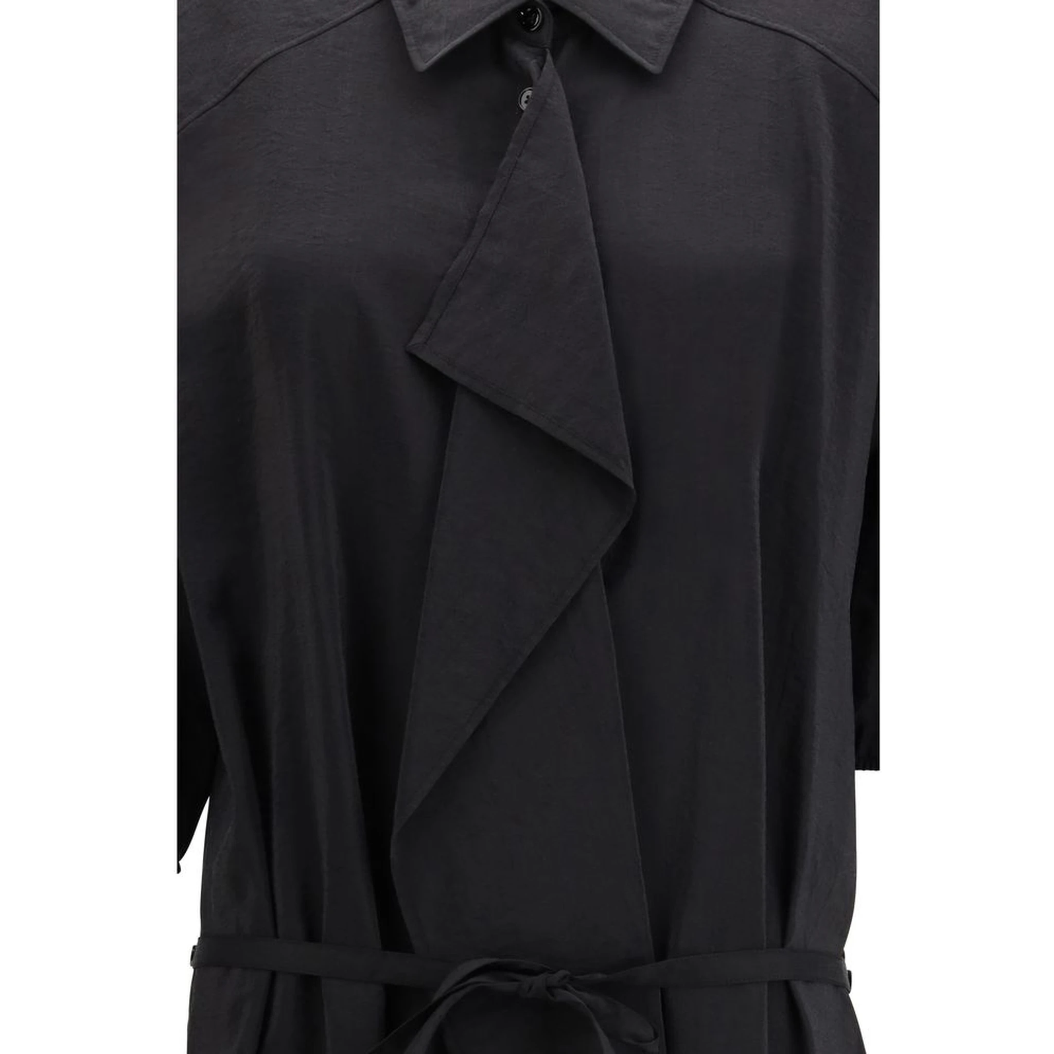 Black Silk Casual Dress