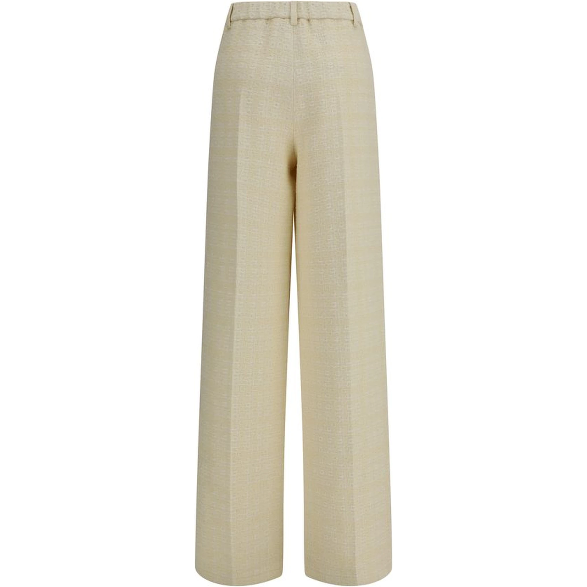 Beige Cotton Casual Pants