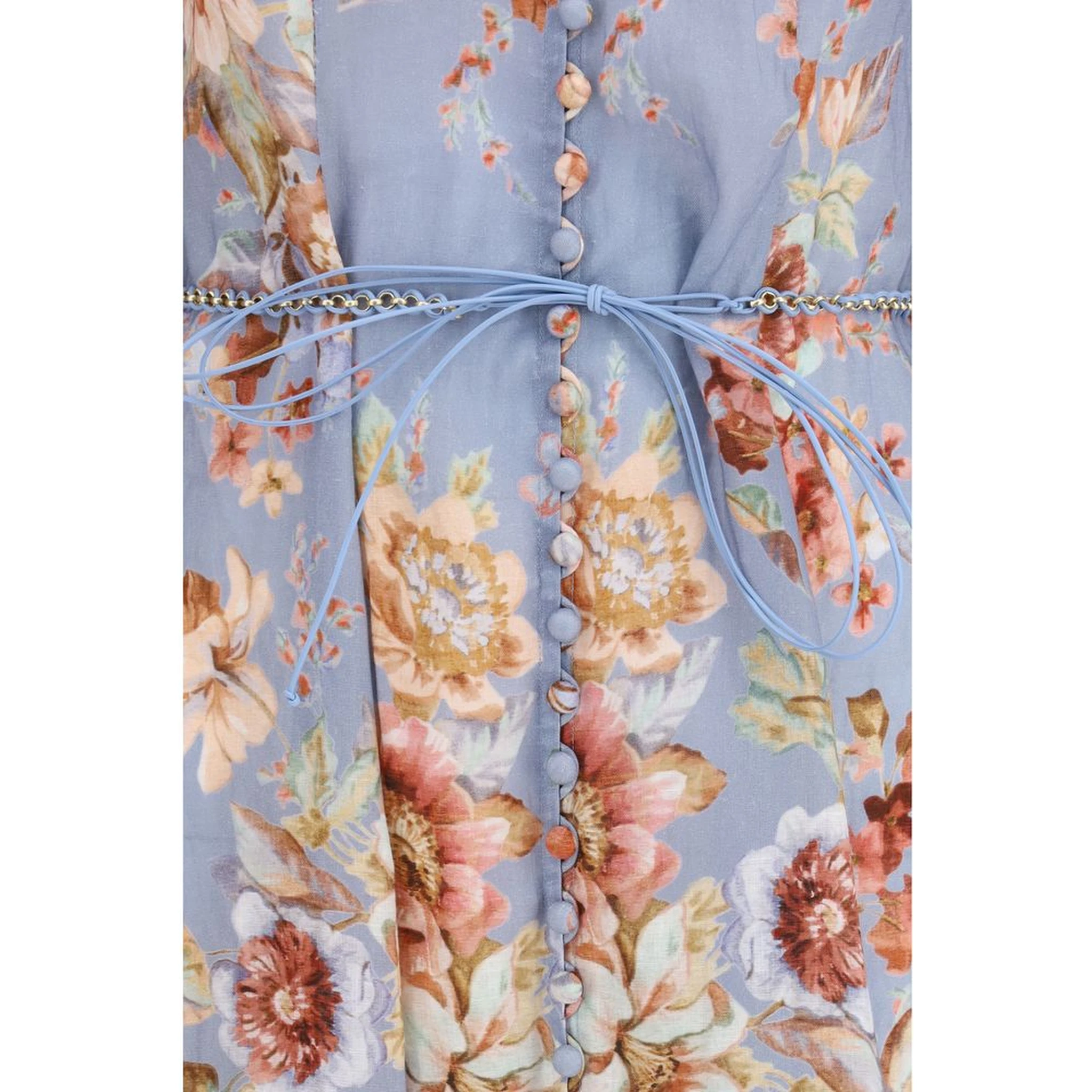 Multicolor Linen Long Dress