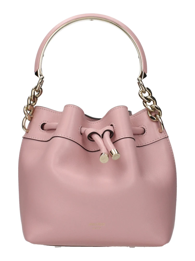 حقيبة يد جلدية وردية