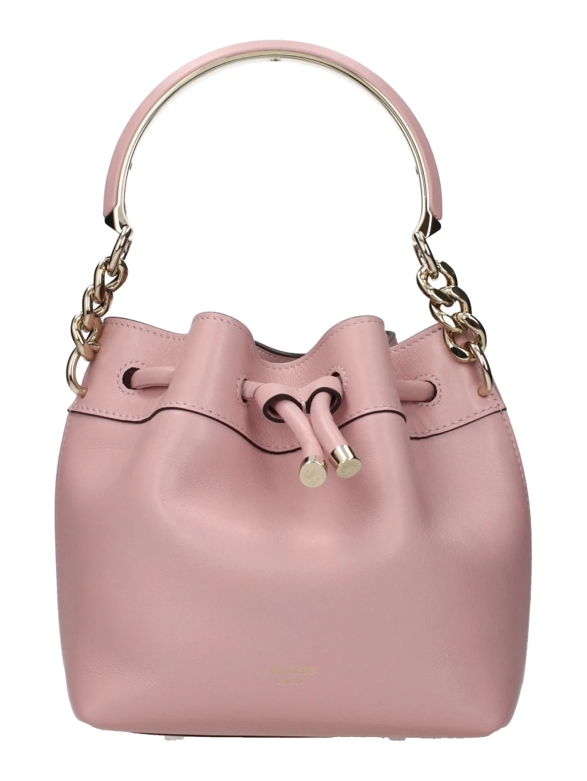 حقيبة يد جلدية وردية