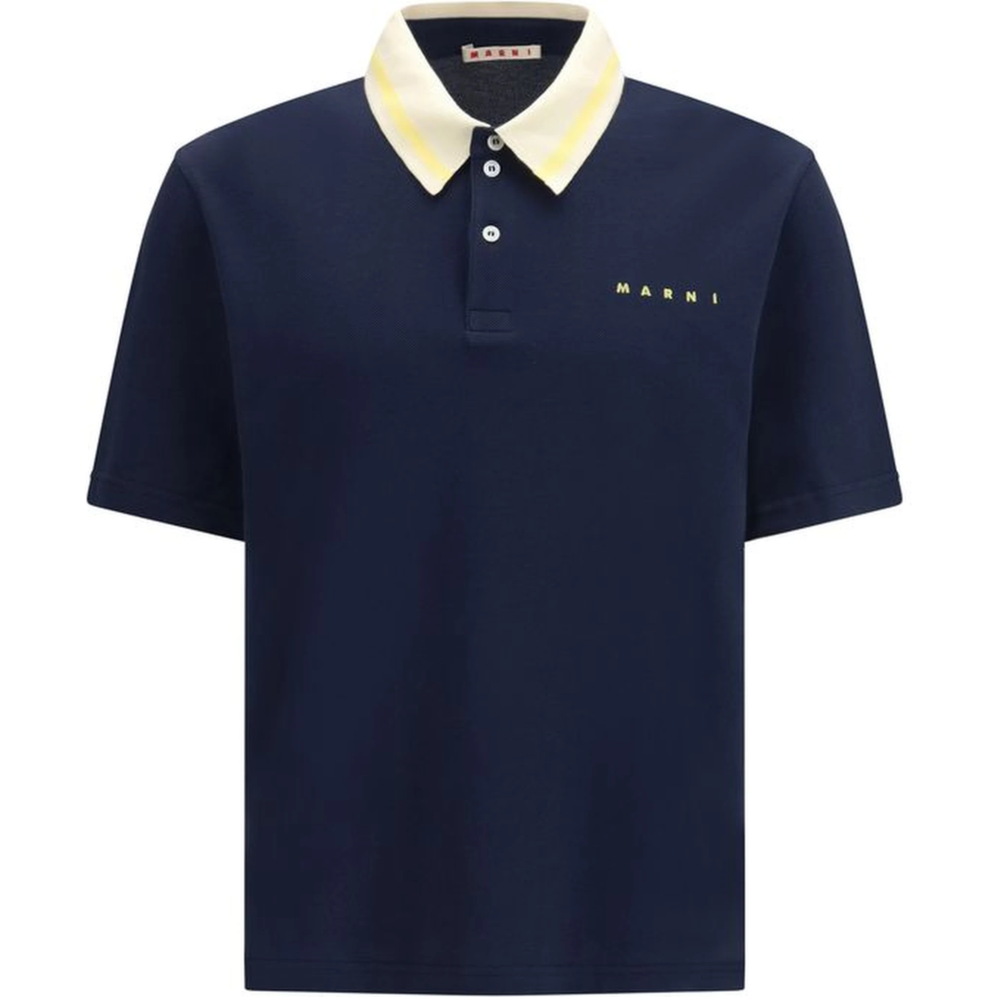 Blue Cotton Polo Shirt