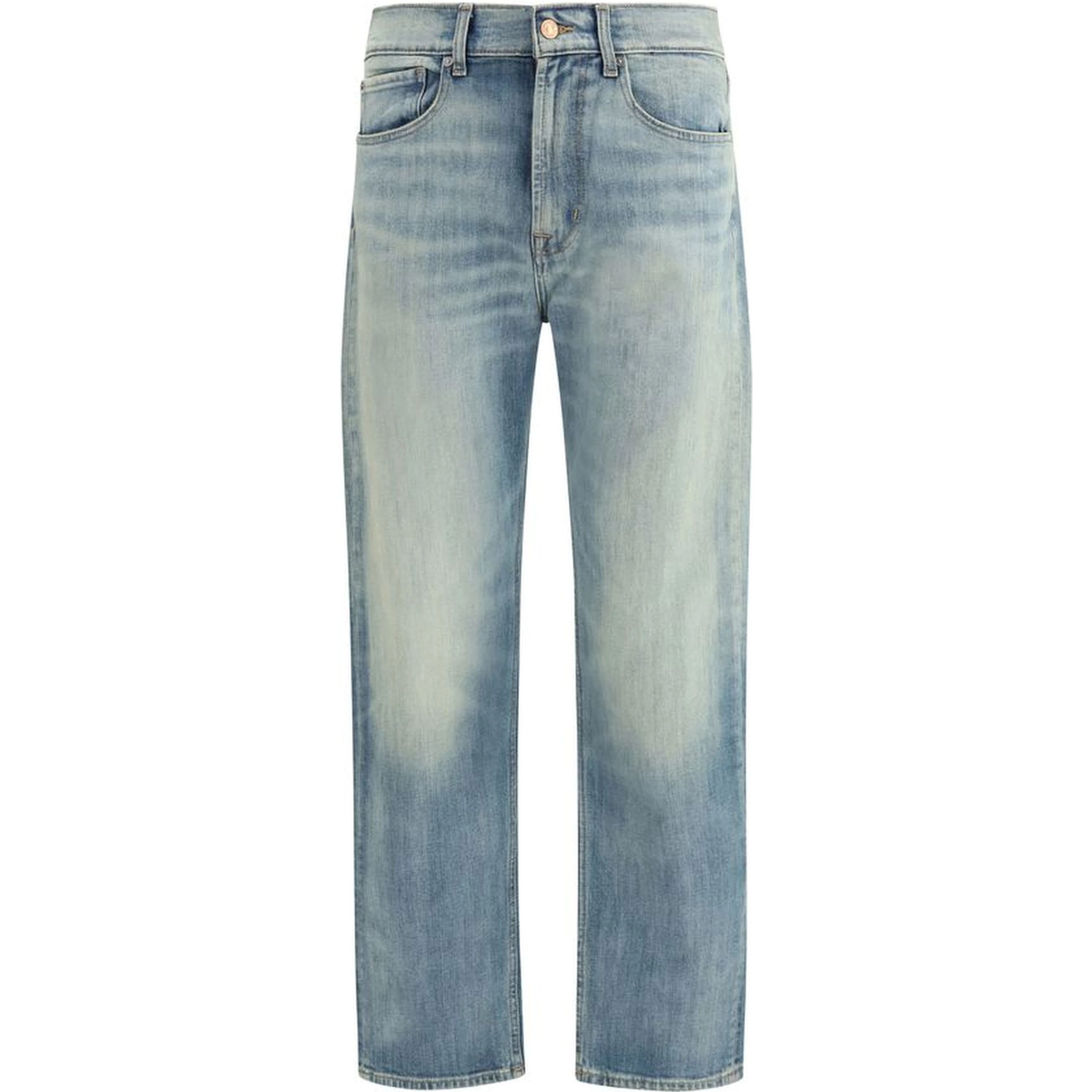 Blue Cotton Relaxed Fit Jeans
