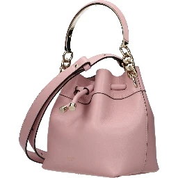 حقيبة يد جلدية وردية