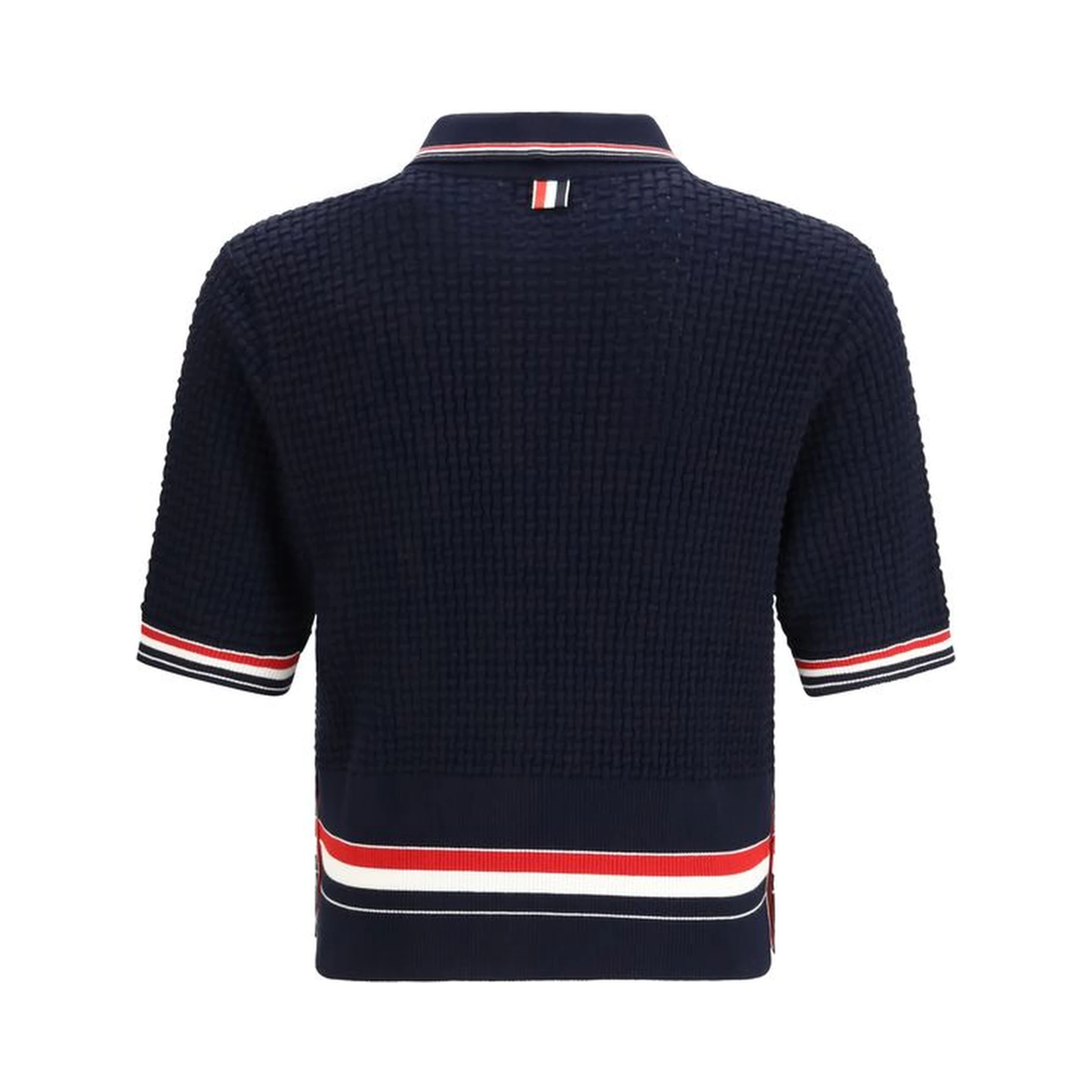 Blue Cotton Polo Shirt