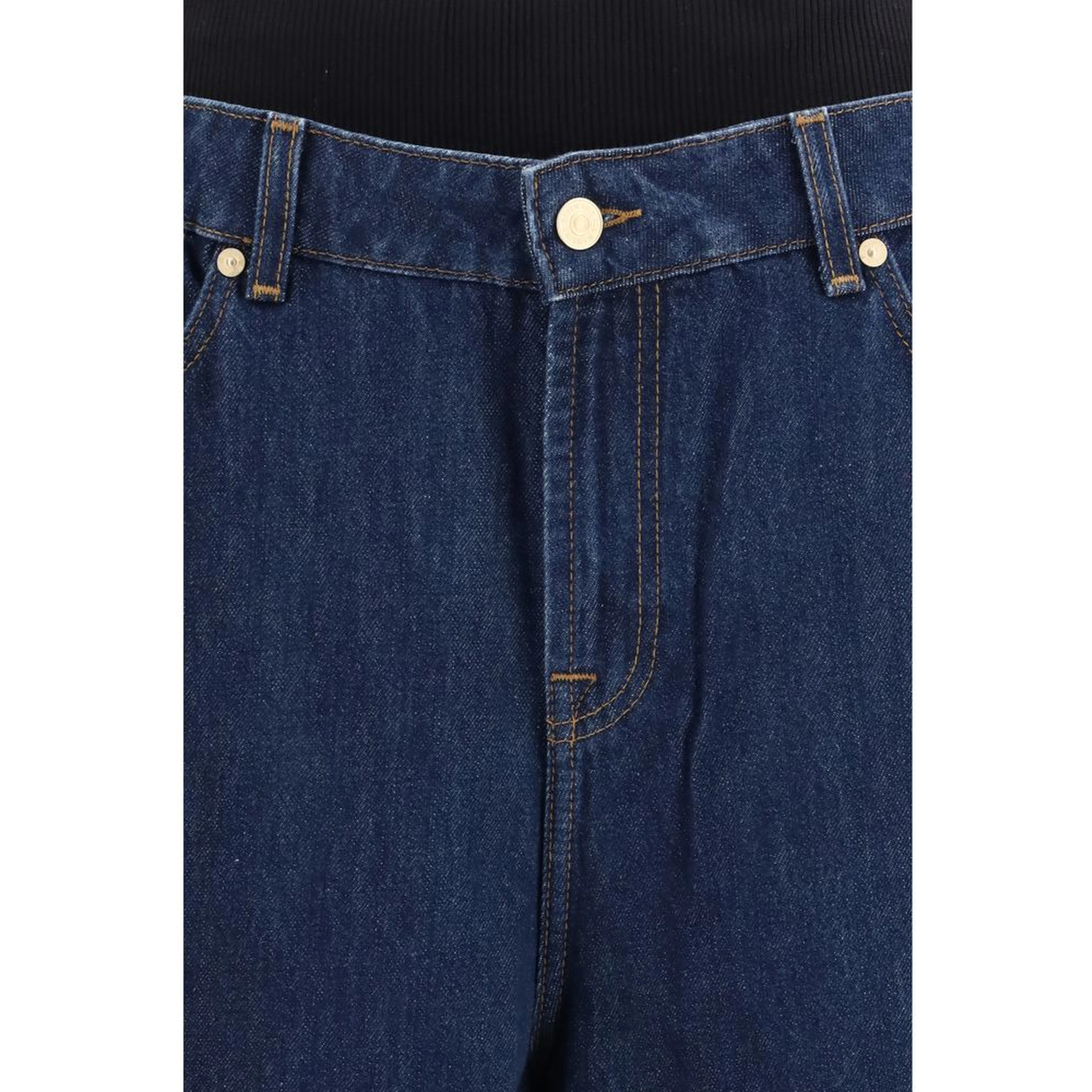 Blue Cotton Relaxed Fit Jeans