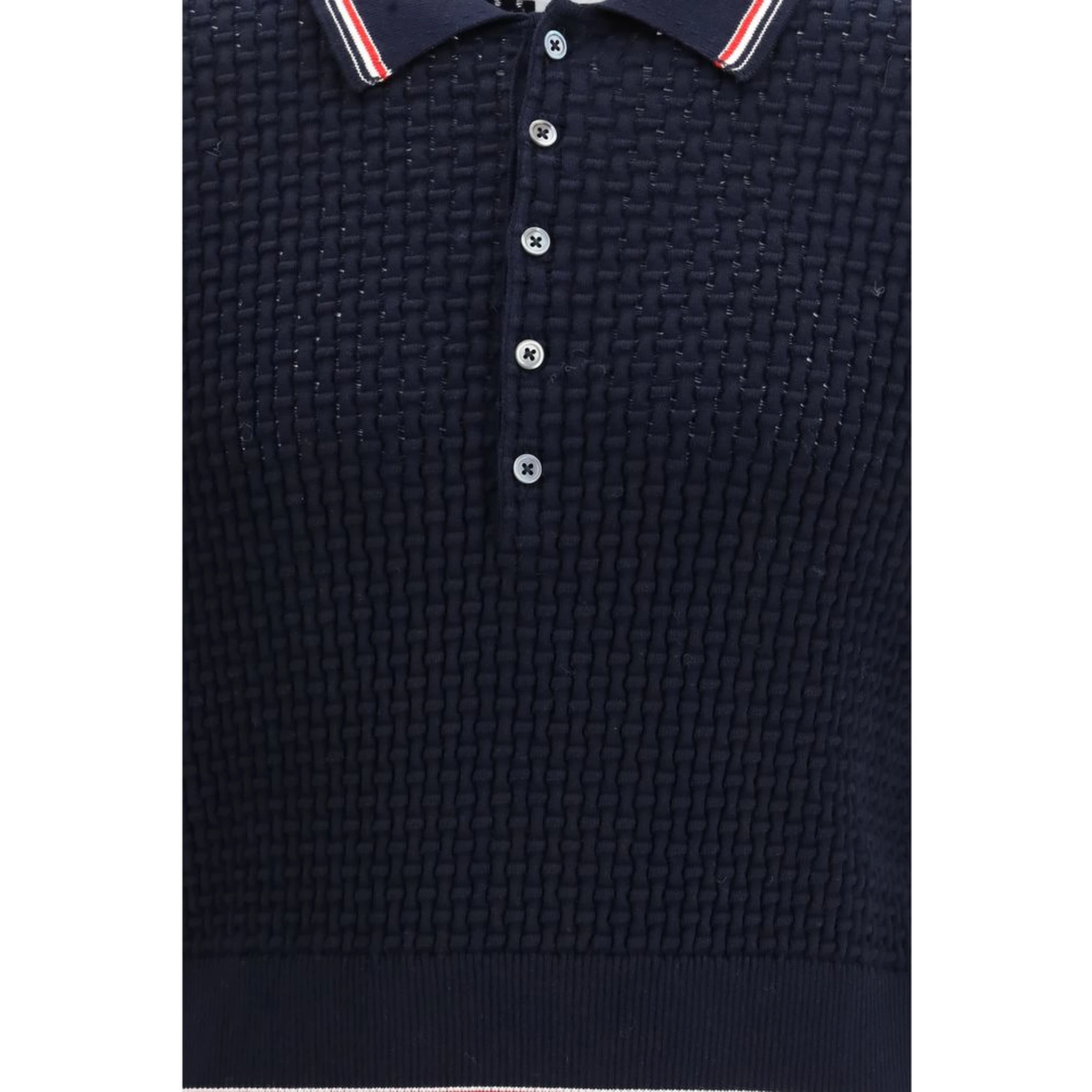 Blue Cotton Polo Shirt