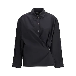 Black Cotton Dress Shirt