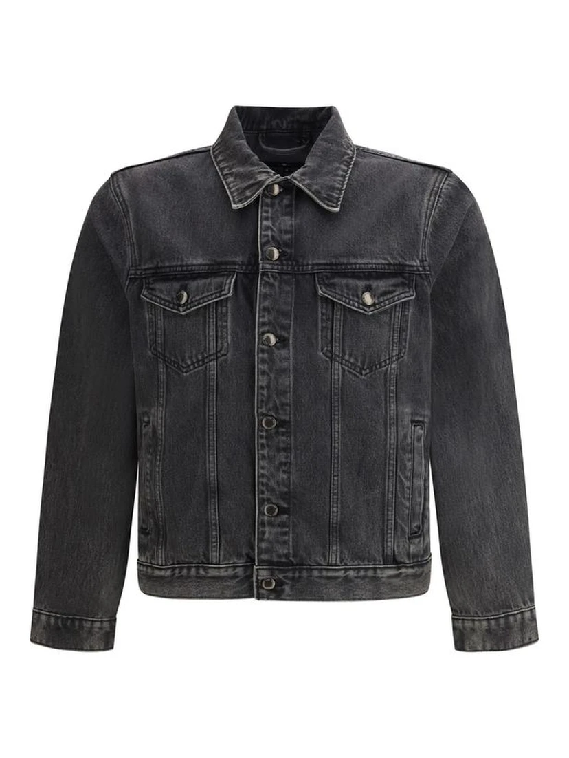 Gray Cotton Denim Jacket