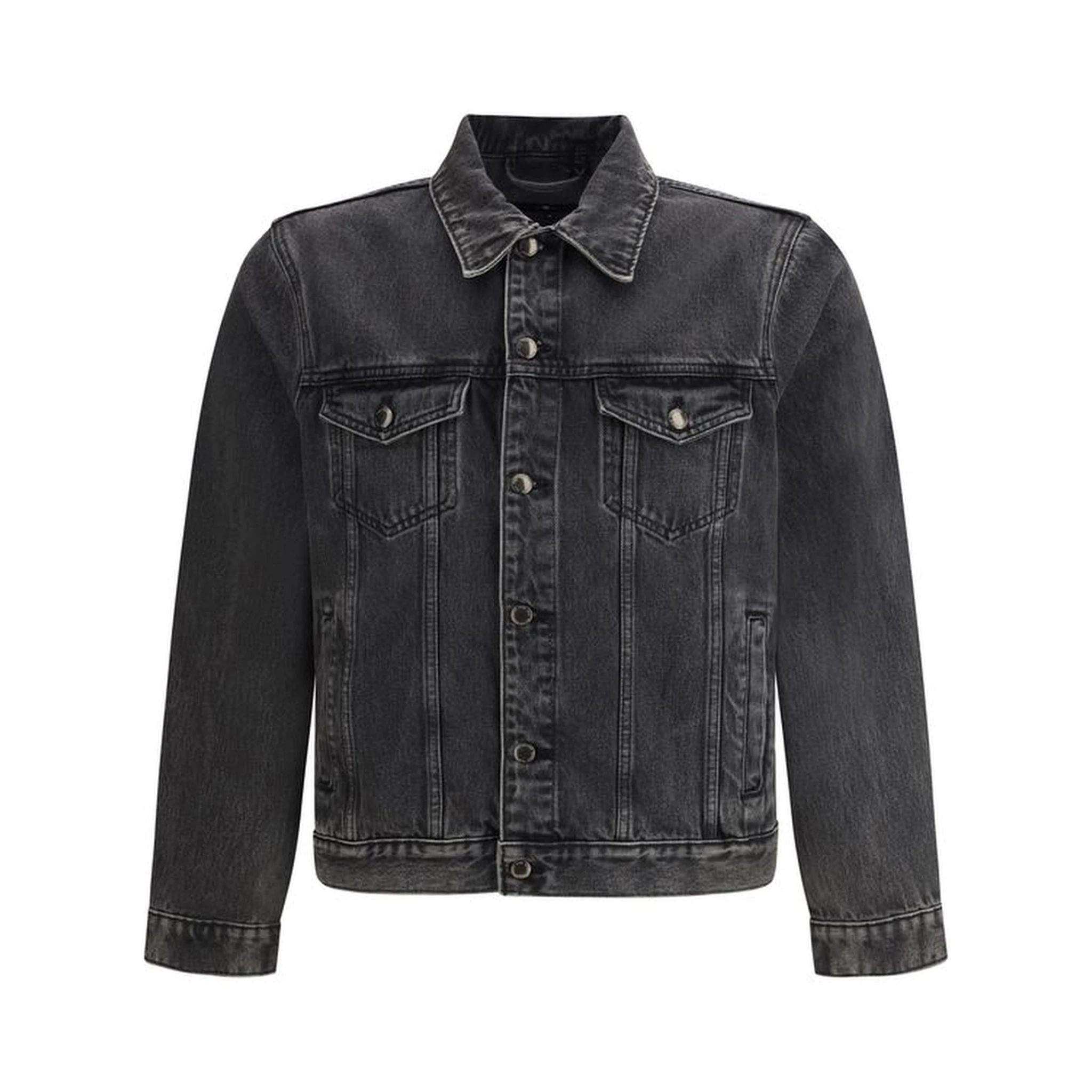 Gray Cotton Denim Jacket