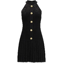 فستان كاجوال أسود من الفسكوز