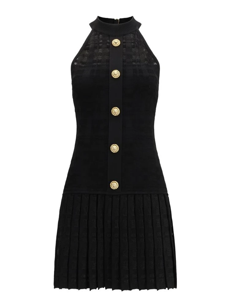 فستان كاجوال أسود من الفسكوز