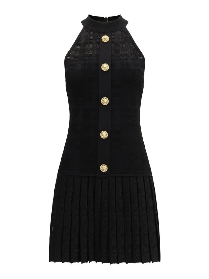 فستان كاجوال أسود من الفسكوز