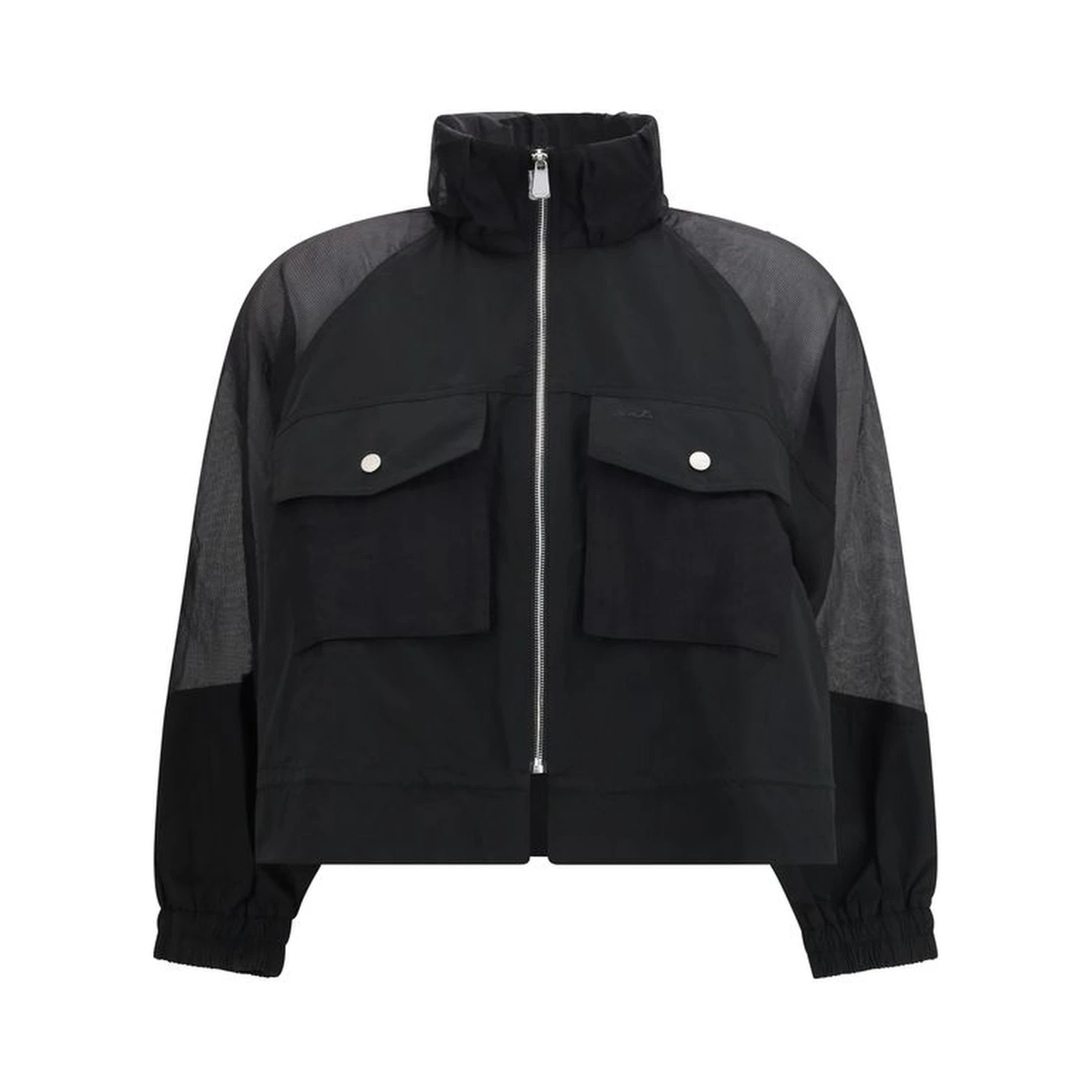 Black Polyester Shell Jacket