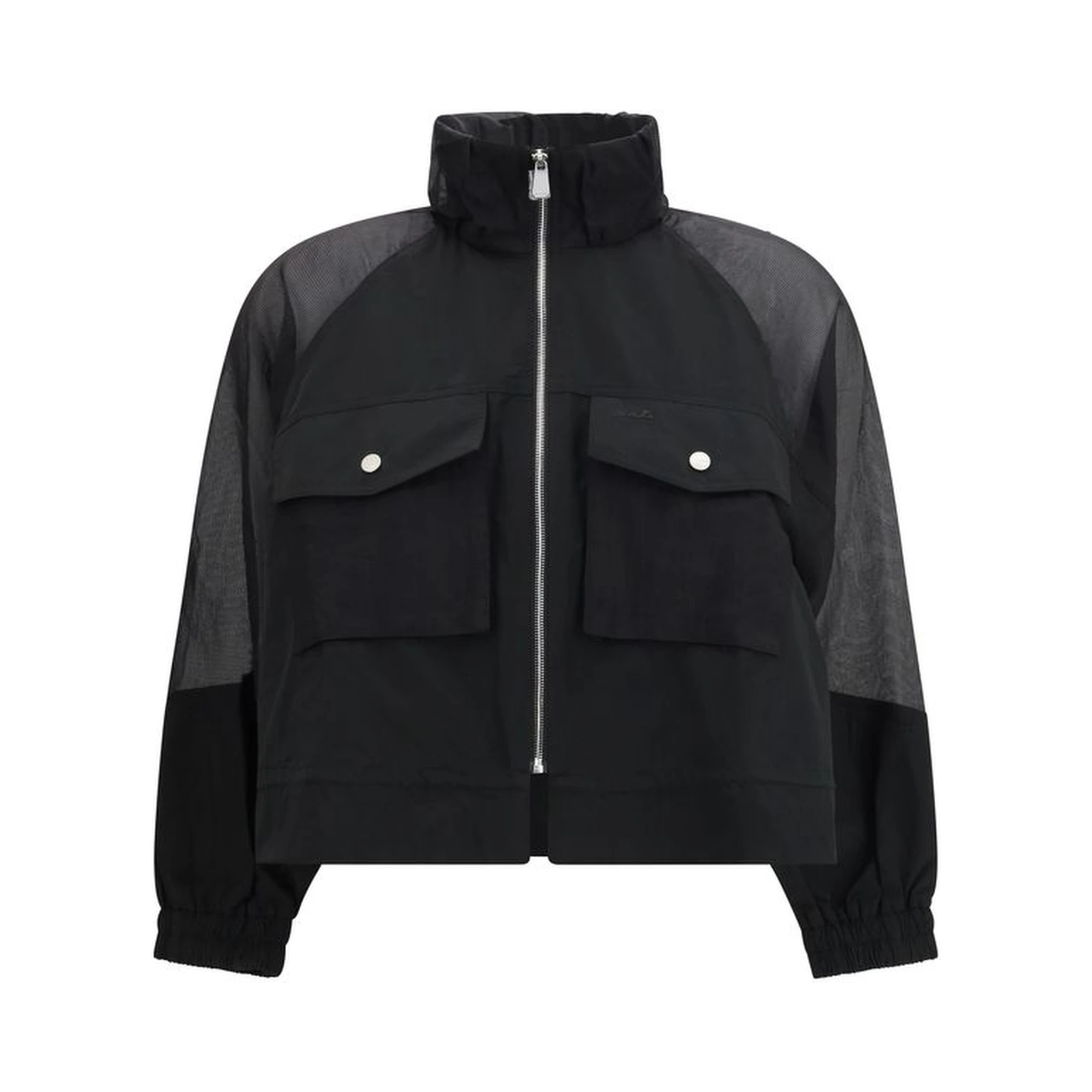 جاكيت خارجي من البوليستر الأسود