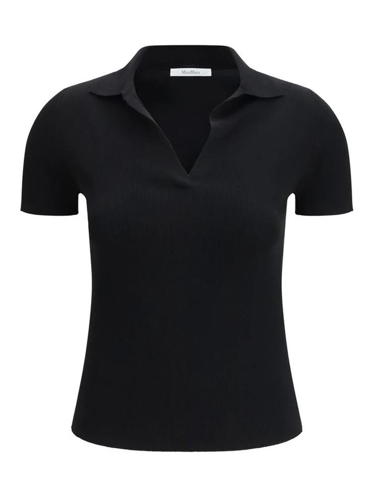 قميص أسود من الصوف بنقشة مميزة