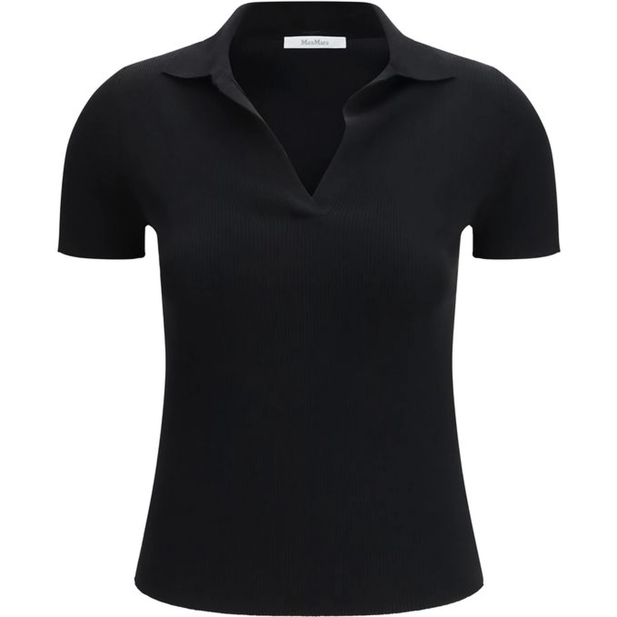 قميص أسود من الصوف بنقشة مميزة