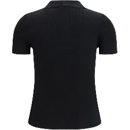 قميص أسود من الصوف بنقشة مميزة