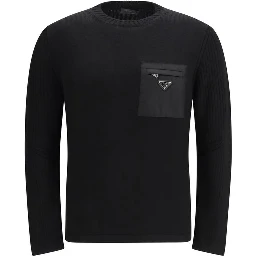 Black Fleece Wool Sweatshirt