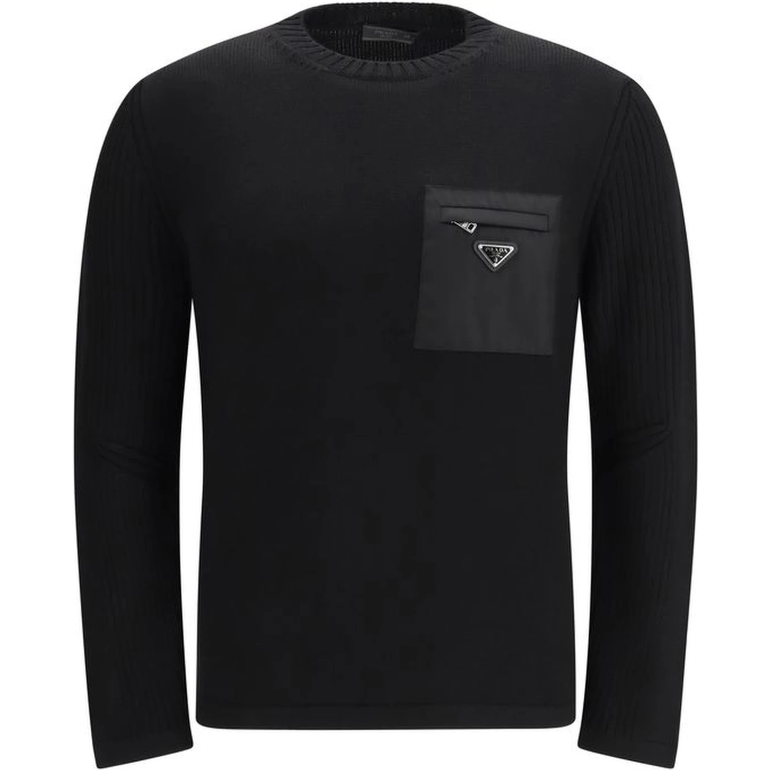 Black Fleece Wool Sweatshirt